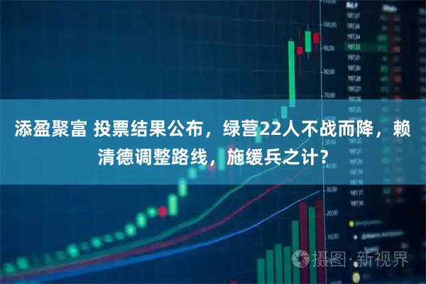 添盈聚富 投票结果公布，绿营22人不战而降，赖清德调整路线，施缓兵之计？