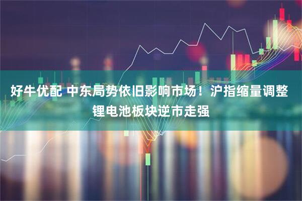 好牛优配 中东局势依旧影响市场！沪指缩量调整 锂电池板块逆市走强