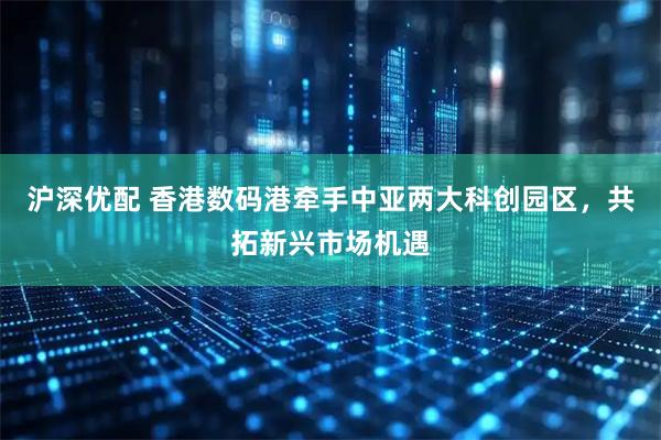 沪深优配 香港数码港牵手中亚两大科创园区，共拓新兴市场机遇