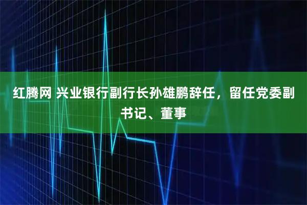 红腾网 兴业银行副行长孙雄鹏辞任，留任党委副书记、董事