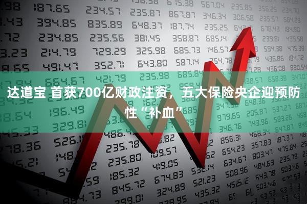 达道宝 首获700亿财政注资，五大保险央企迎预防性“补血”